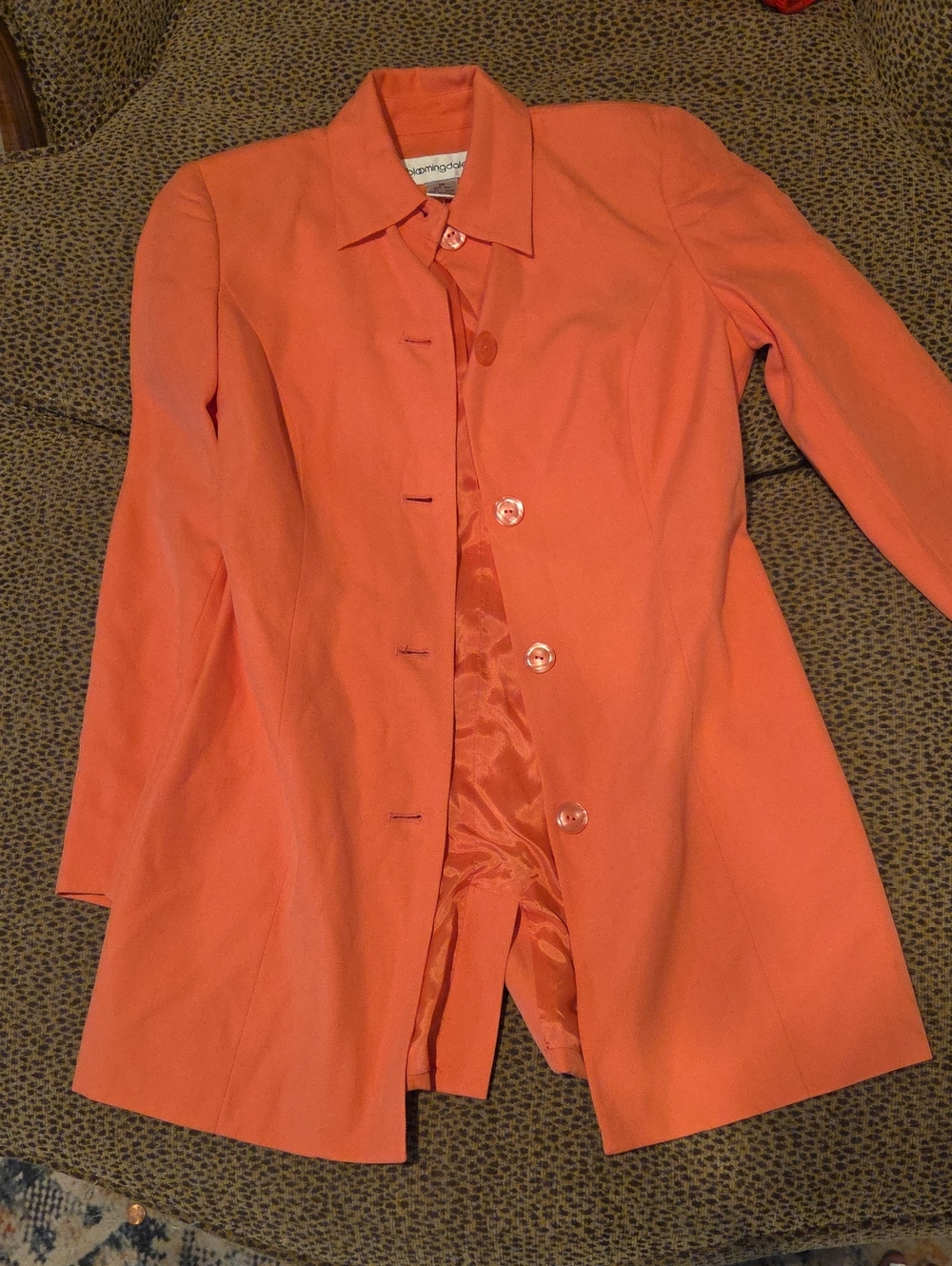 Bloomingdale's Coral Silk Blouse